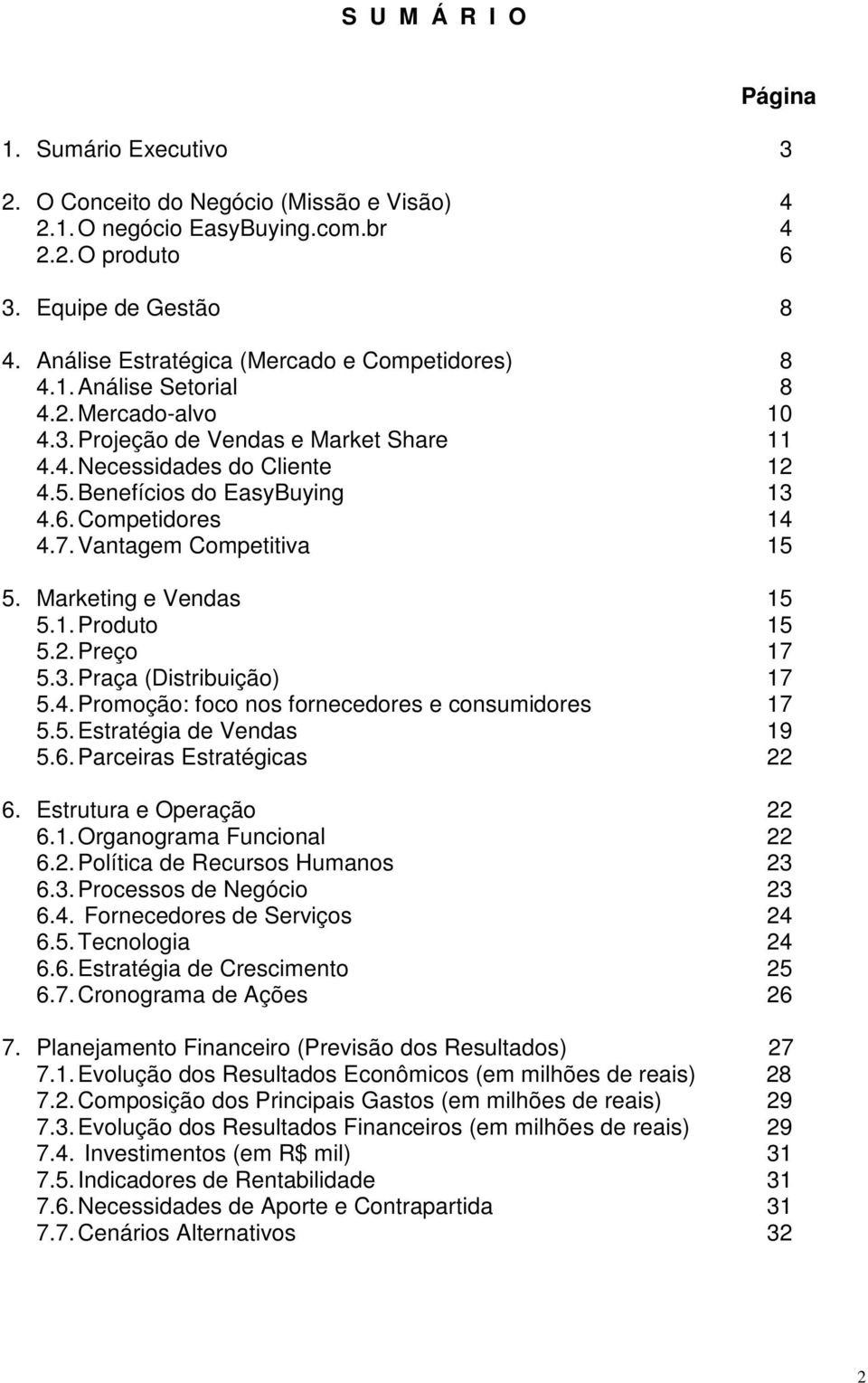 Benefícios do EasyBuying 13 4.6. Competidores 14 4.7. Vantagem Competitiva 15 5. Marketing e Vendas 15 5.1. Produto 15 5.2. Preço 17 5.3. Praça (Distribuição) 17 5.4. Promoção: foco nos fornecedores e consumidores 17 5.