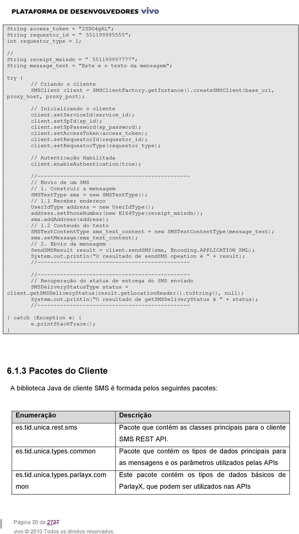 setspid(sp_id); client.setsppassword(sp_password); client.setaccesstoken(access_token); client.setrequestorid(requestor_id); client.setrequestortype(requestor_type); // Autenticação Habilitada client.