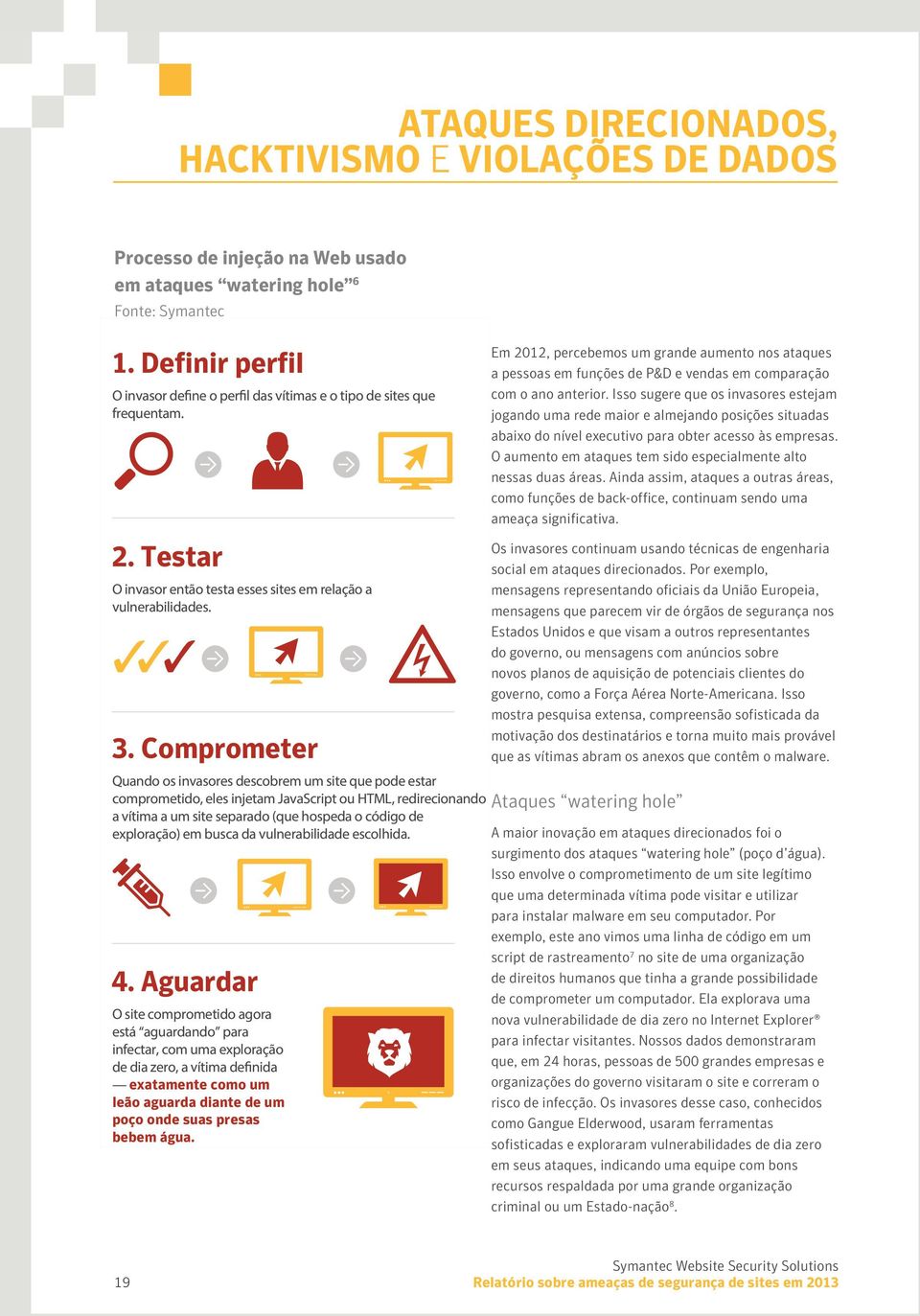 Comprometer Quando os invasores descobrem um site que pode estar comprometido, eles injetam JavaScript ou HTML, redirecionando a vítima a um site separado (que hospeda o código de exploração) em