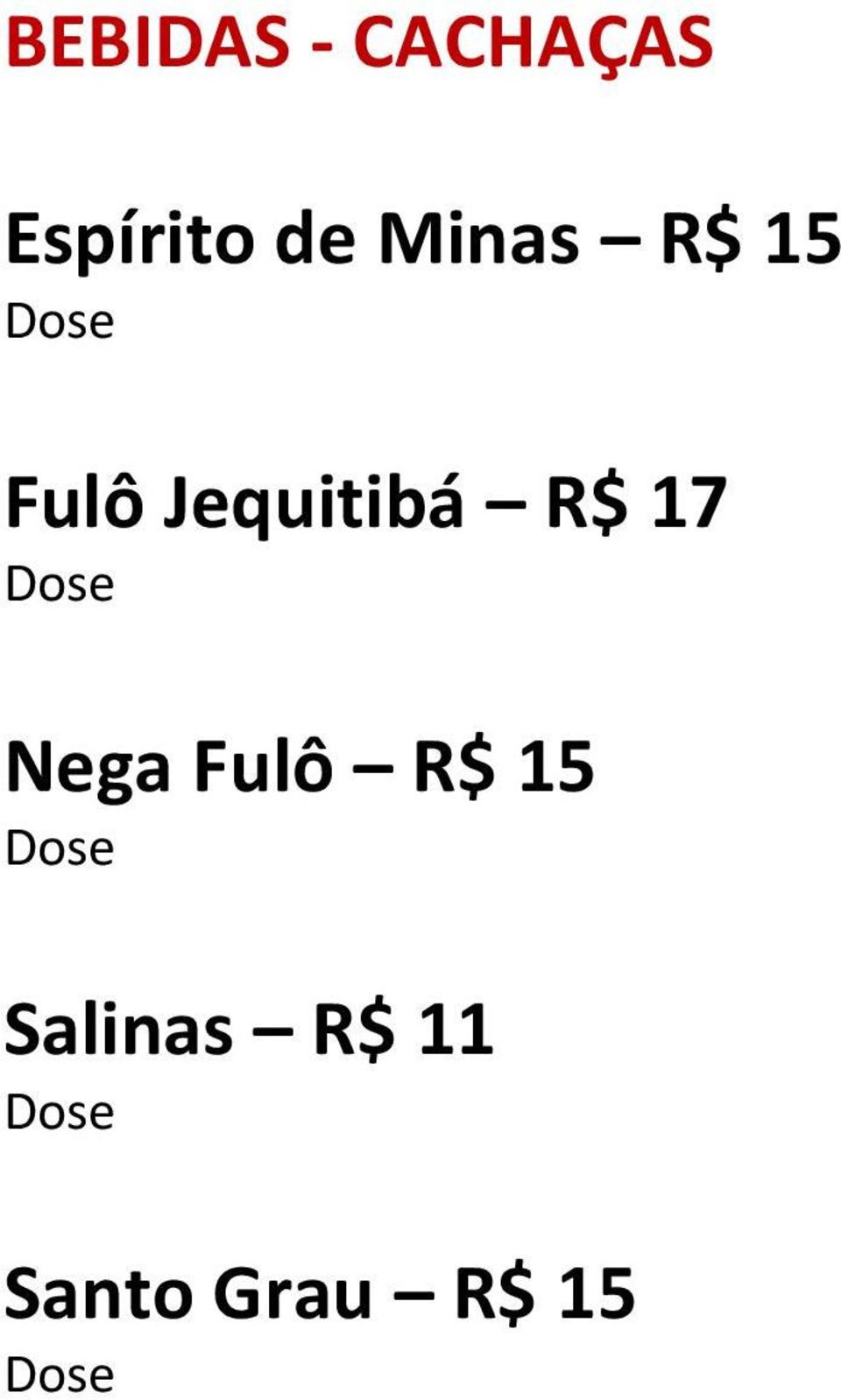 Jequitibá R$ 17 Nega Fulô