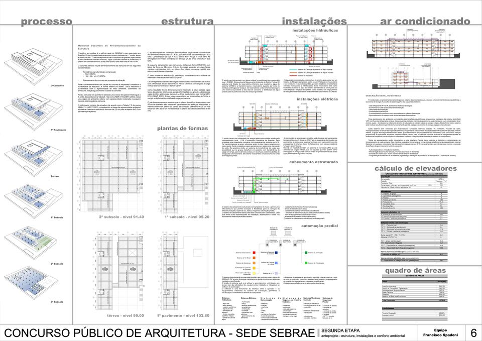 a ser executado em Brasília/DF que consiste basicamente em quatro pavimentos (1º andar, térreo e dois subsolos).