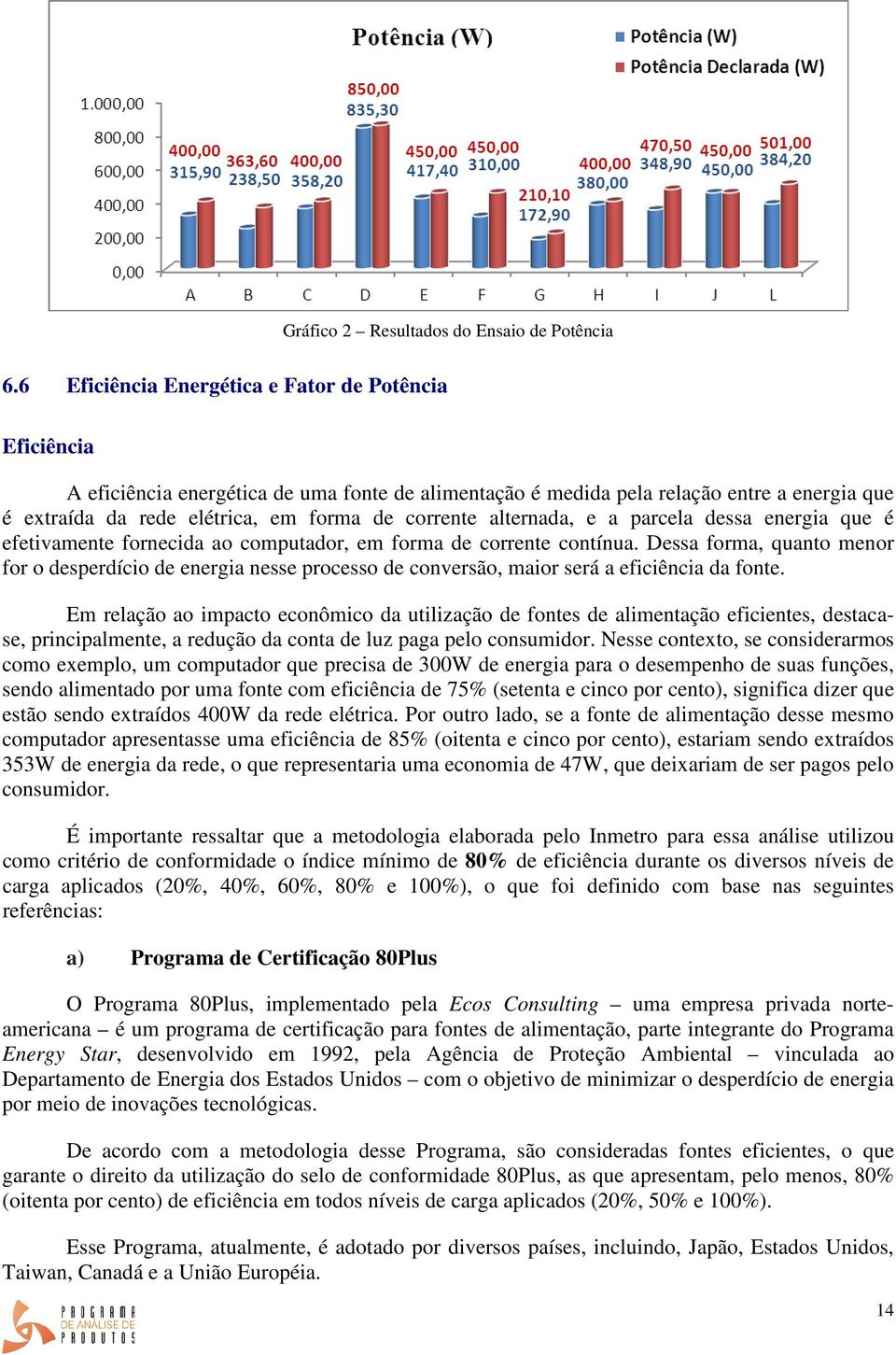 alternada, e a parcela dessa energia que é efetivamente fornecida ao computador, em forma de corrente contínua.