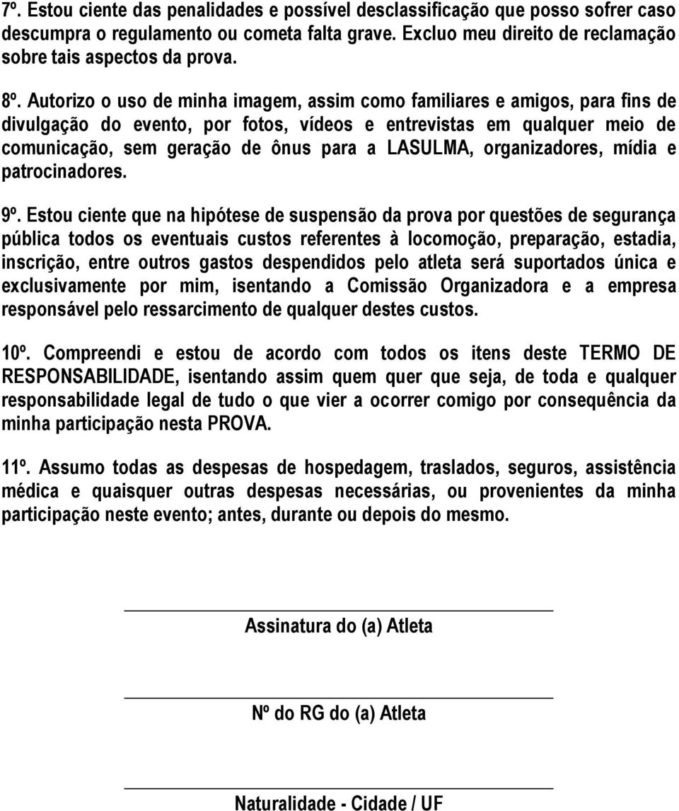 organizadores, mídia e patrocinadores. 9º.