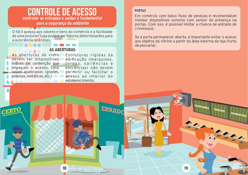 ) AS ABERTURAS E strutura s r í g i d a s d a edificação (marquises, t o l d o s, s a l i ê n c i a s e entrâncias) não devem permitir ou facilitar o acesso ao interior do estabelecimento.