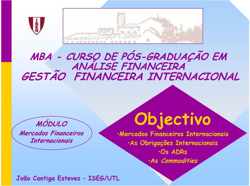 Internacionais Objectivo Mercados Financeiros