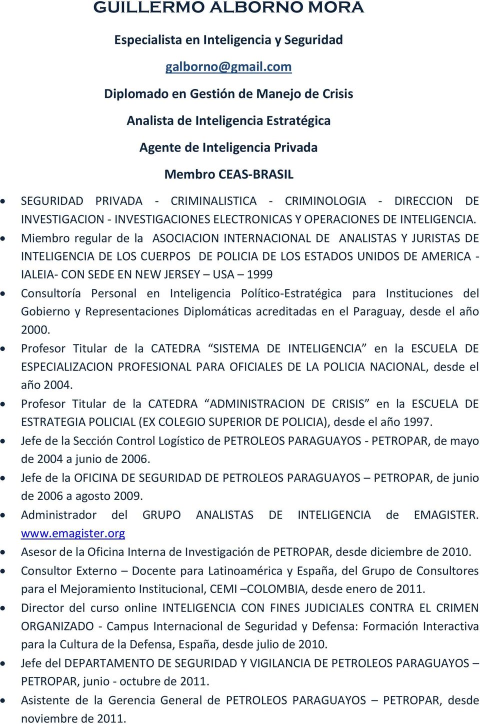 INVESTIGACION - INVESTIGACIONES ELECTRONICAS Y OPERACIONES DE INTELIGENCIA.