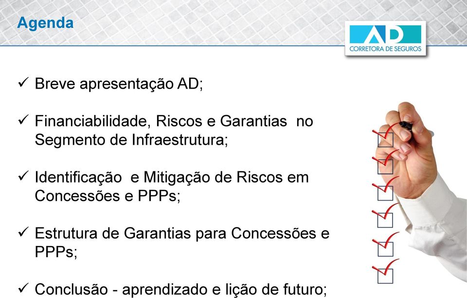 Mitigação de Riscos em Concessões e PPPs; Estrutura de