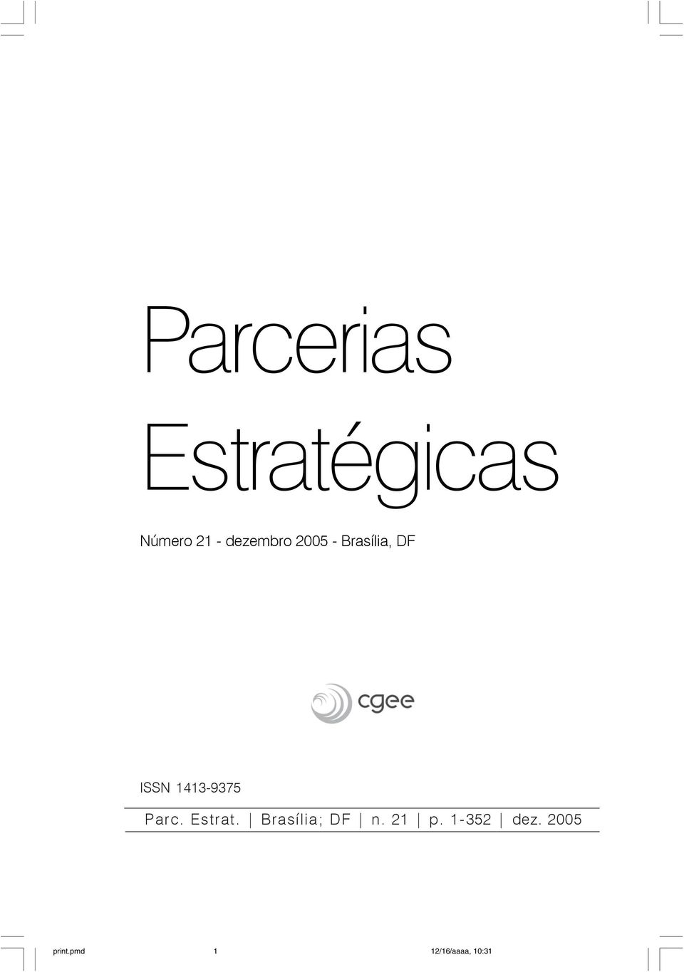 1413-9375 Parc. Estrat. Brasília; DF n.