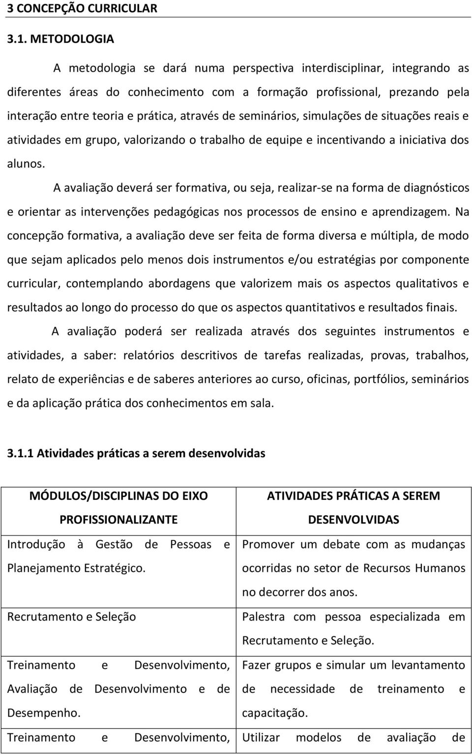 através de seminários, simulações de situações reais e atividades em grupo, valorizando o trabalho de equipe e incentivando a iniciativa dos alunos.