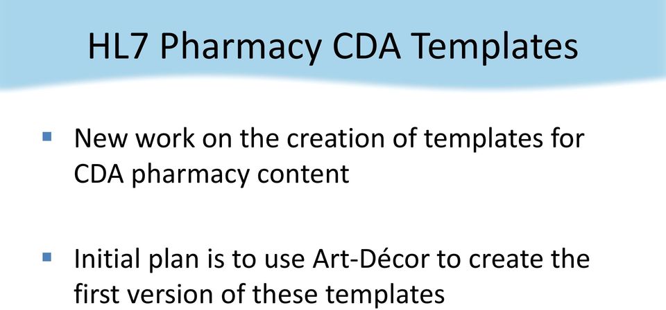 content Initial plan is to use Art-Décor