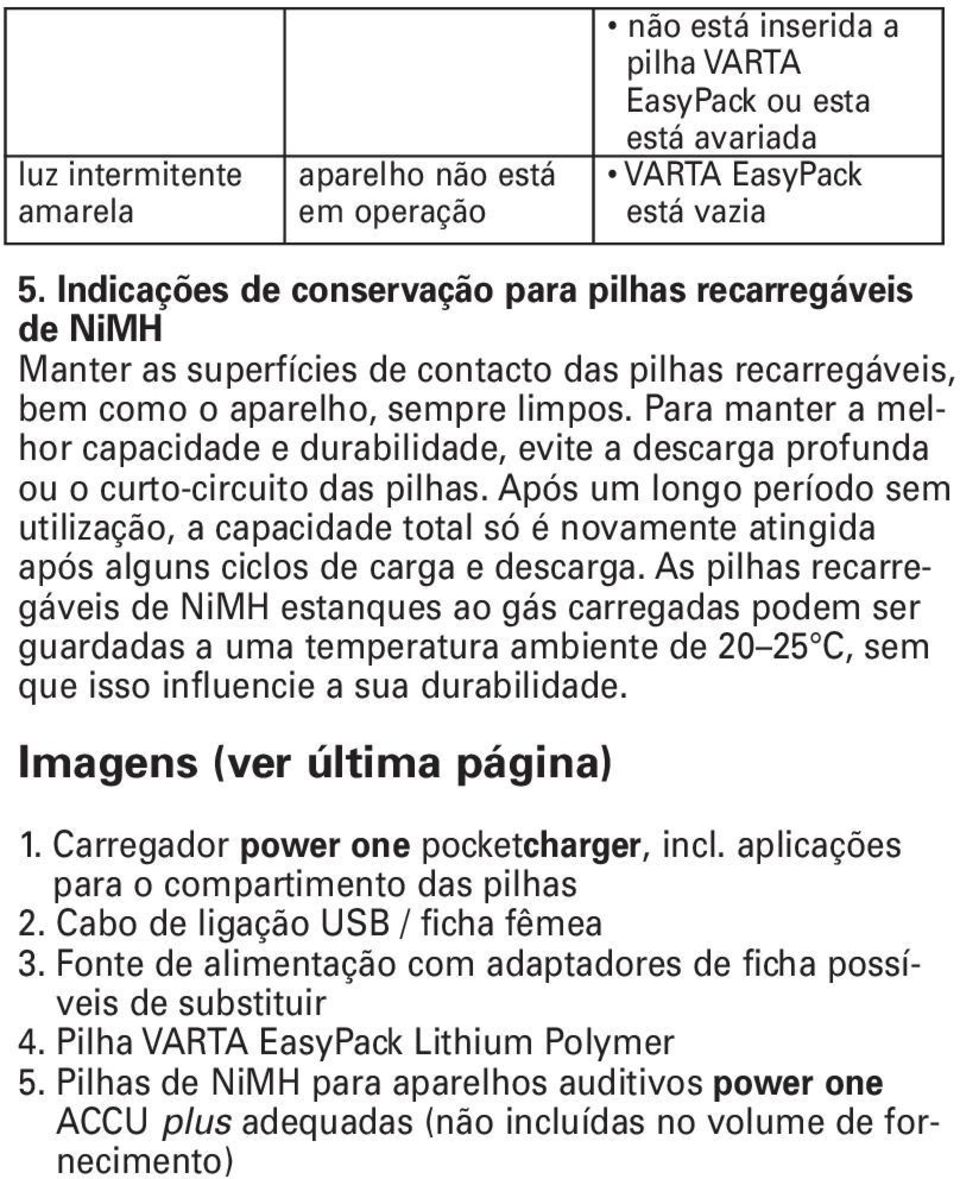 Para manter a melhor capacidade e durabilidade, evite a descarga profunda ou o curto-circuito das pilhas.