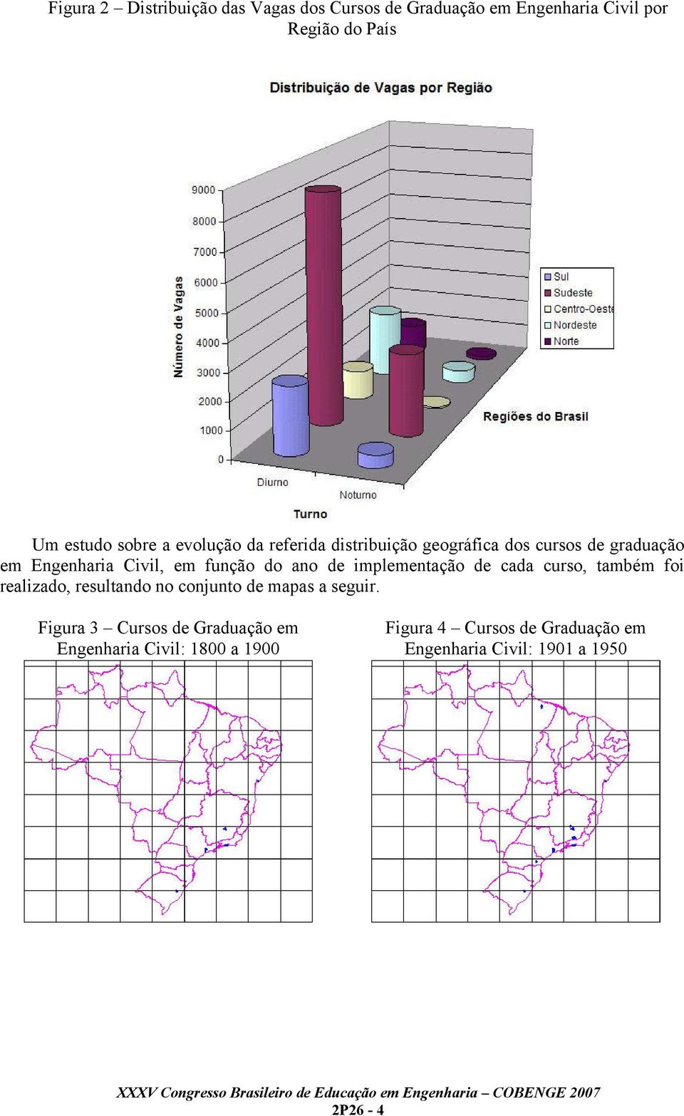 implementação de cada curso, também foi realizado, resultando no conjunto de mapas a seguir.