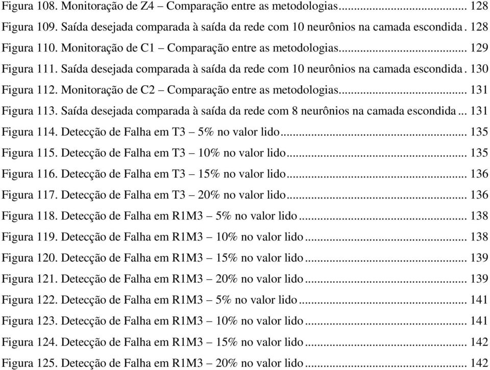 Saída desejada comparada à saída da rede com 8 neurônios na camada escondida... 3 Figura 4. Detecção de Falha em T3 5% no valor lido... 35 Figura 5. Detecção de Falha em T3 0% no valor lido.