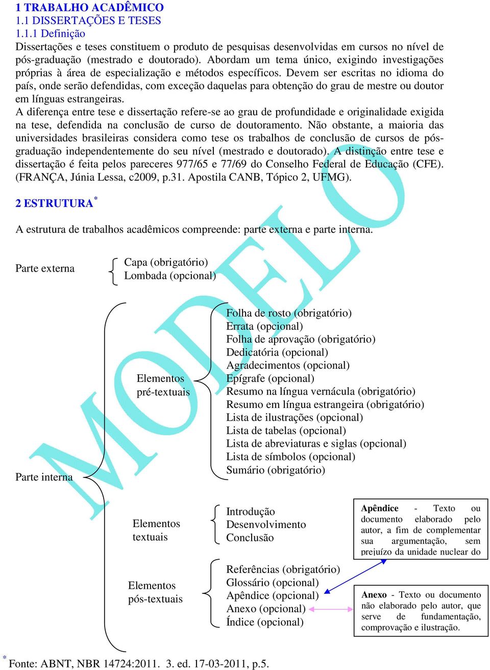 Devem ser escritas no idioma do país, onde serão defendidas, com exceção daquelas para obtenção do grau de mestre ou doutor em línguas estrangeiras.