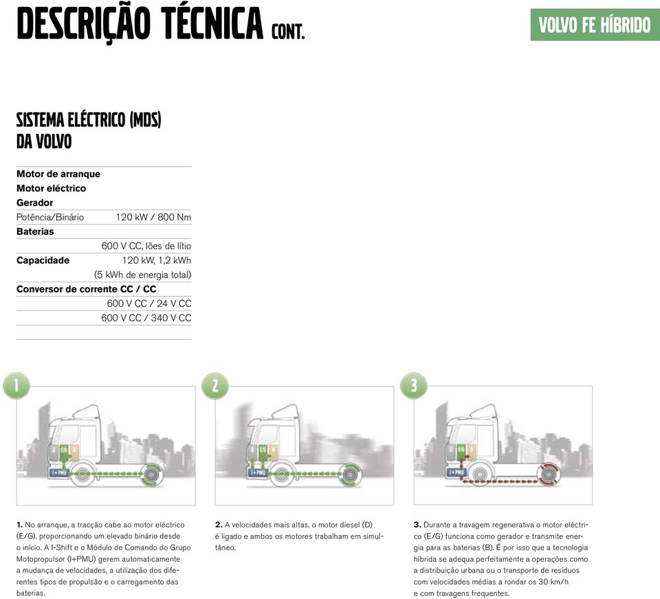 Cnversr de crrente CC / CC 600 V CC / 24 V CC 600 V CC / 340 V CC 1 2 3 1. N arranque, a tracçã cabe a mtr eléctric (E/G), prprcinand um elevad binári desde iníci.