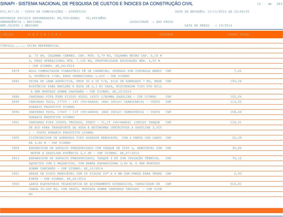 SILO DE AGREGADO 7 M3, RESE CHP 100,26 RVATÓRIOS PARA EMULSÃO E ÁGUA DE 2,3 M3 CADA, MISTURADOR TIPO PUG MILL A SER MONTADO SOBRE CAMINHÃO - CHP DIURNO.