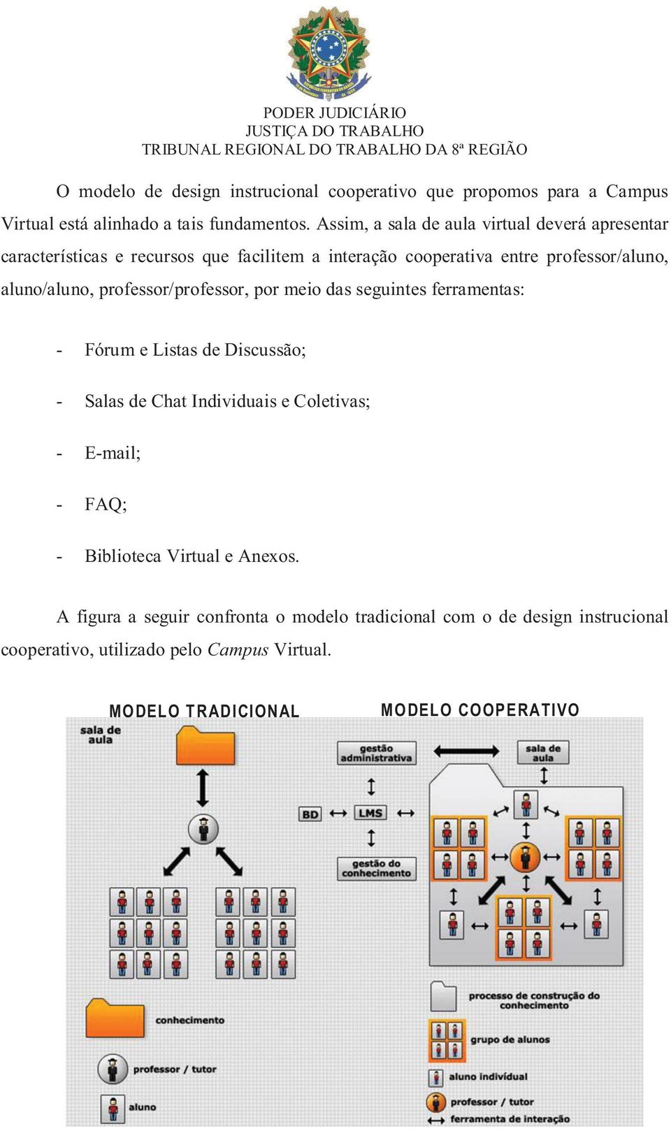 professor/professor, por meio das seguintes ferramentas: - Fórum e Listas de Discussão; - Salas de Chat Individuais e Coletivas; - E-mail; - FAQ; -