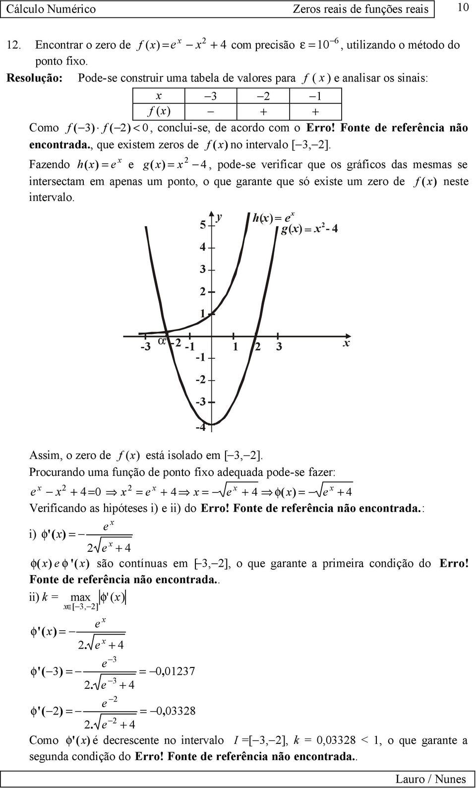 , que eistem zeros de f () no intervalo [, ].