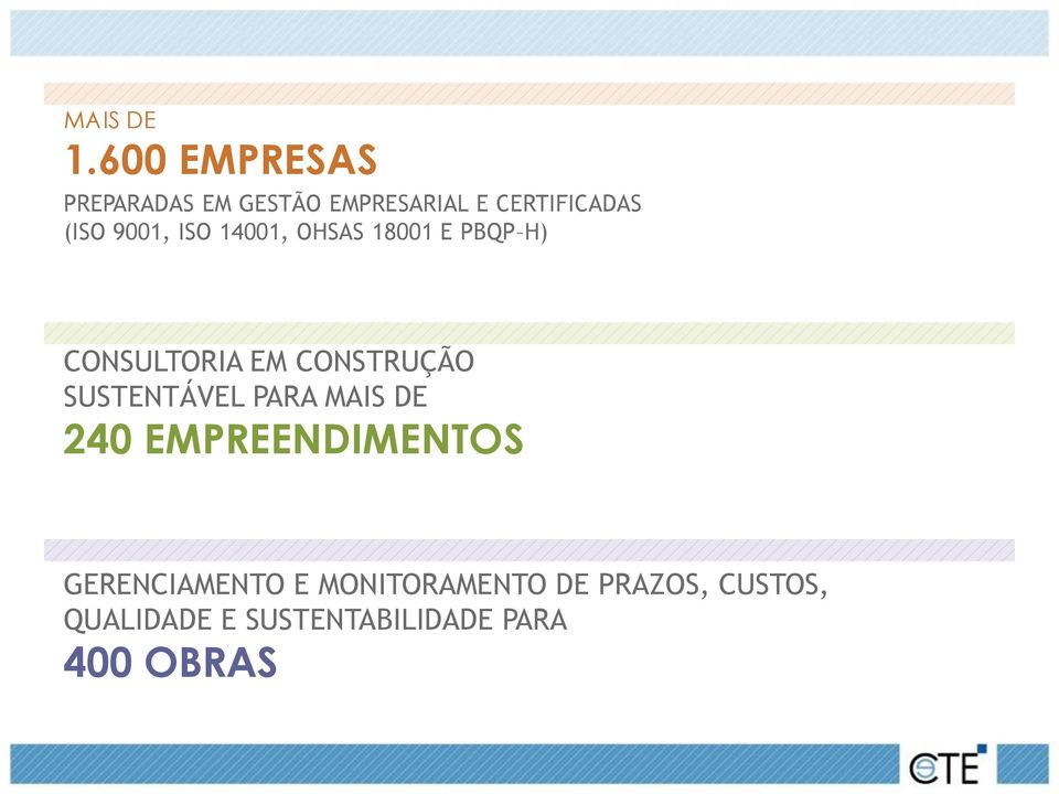 9001, ISO 14001, OHSAS 18001 E PBQP H) CONSULTORIA EM CONSTRUÇÃO