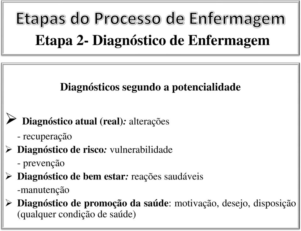 vulnerabilidade - prevenção Diagnóstico de bem estar: reações saudáveis