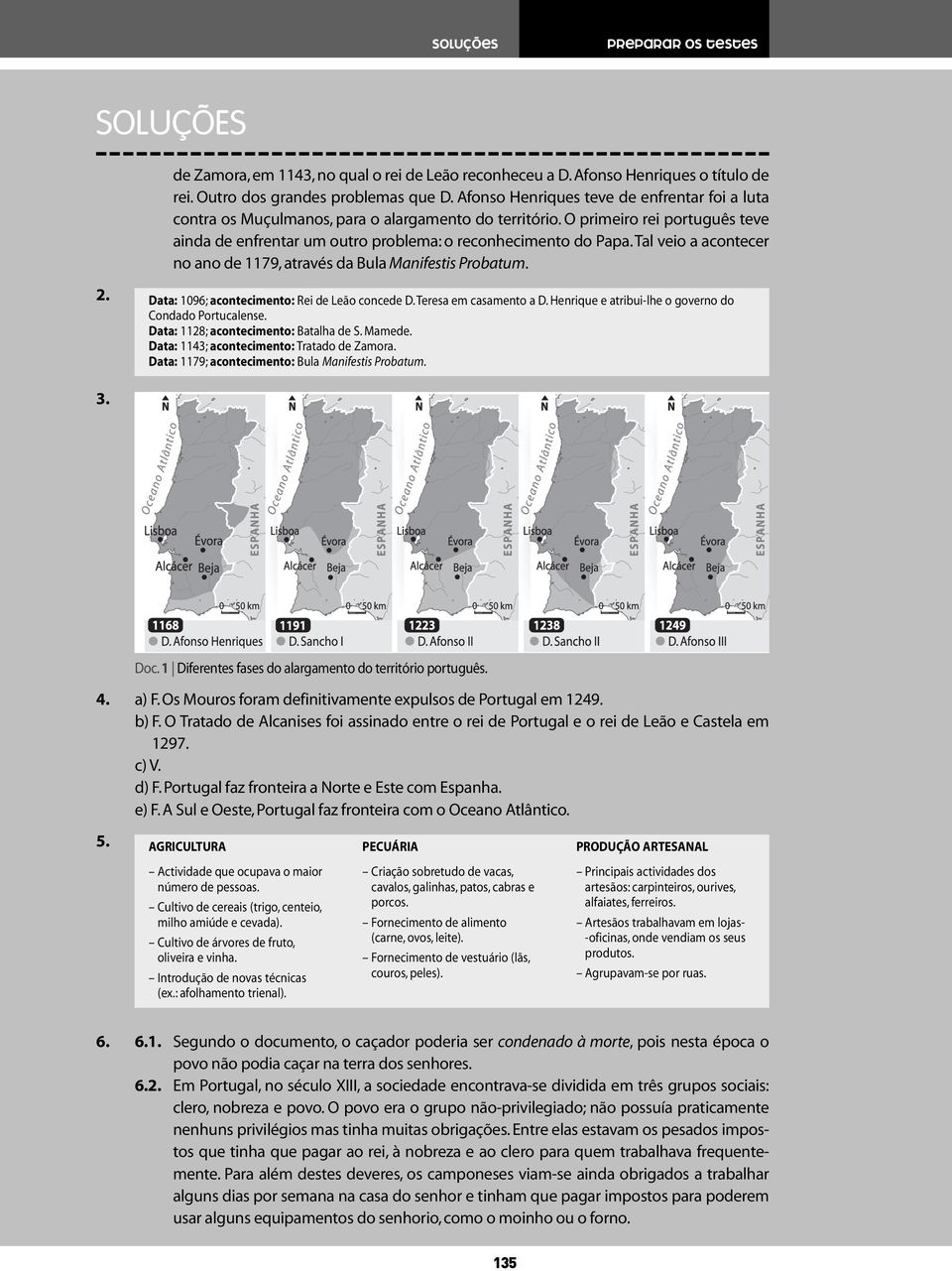 Tal veio a acontecer no ano de 1179, através da Bula Manifestis Probatum. 2. Data: 1096; acontecimento: Rei de Leão concede D. Teresa em casamento a D.