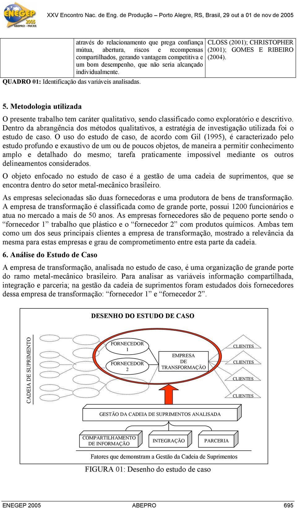 Metodologia utilizada O presente trabalho tem caráter qualitativo, sendo classificado como exploratório e descritivo.