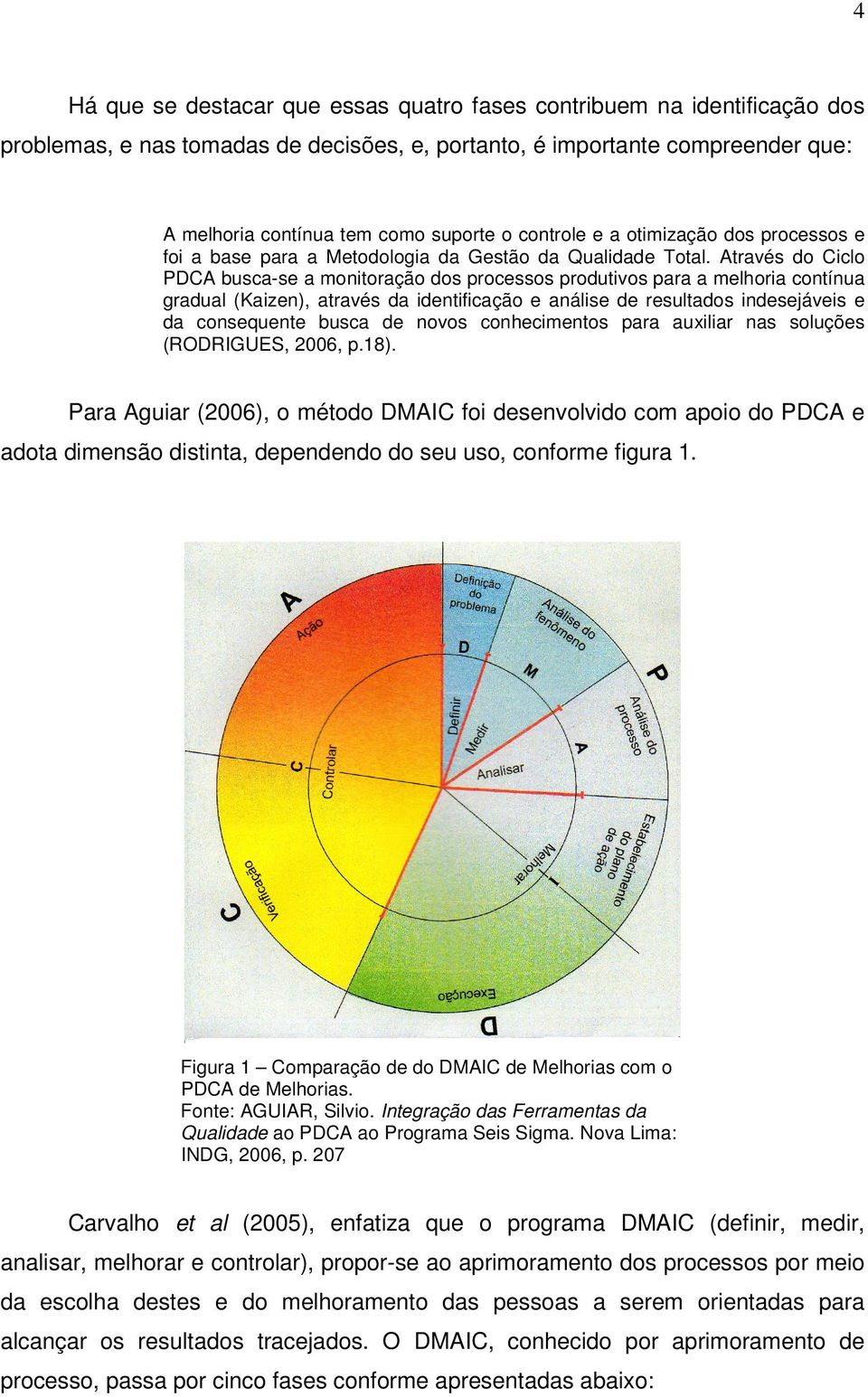 Através do Ciclo PDCA busca-se a monitoração dos processos produtivos para a melhoria contínua gradual (Kaizen), através da identificação e análise de resultados indesejáveis e da consequente busca