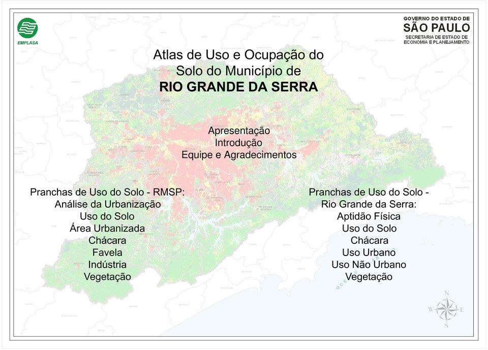 Solo Área Urbanizada Chácara Favela Indústria Vegetação Pranchas de Uso do Solo - Rio