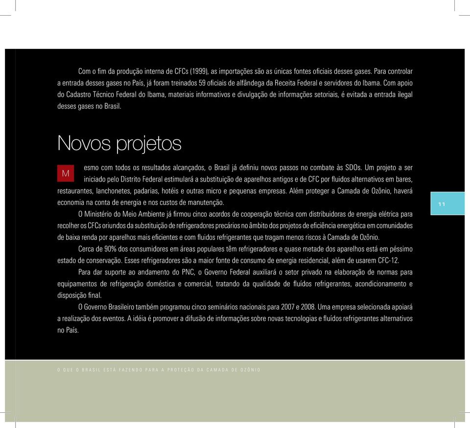 Com apoio do Cadastro Técnico Federal do Ibama, materiais informativos e divulgação de informações setoriais, é evitada a entrada ilegal desses gases no Brasil.