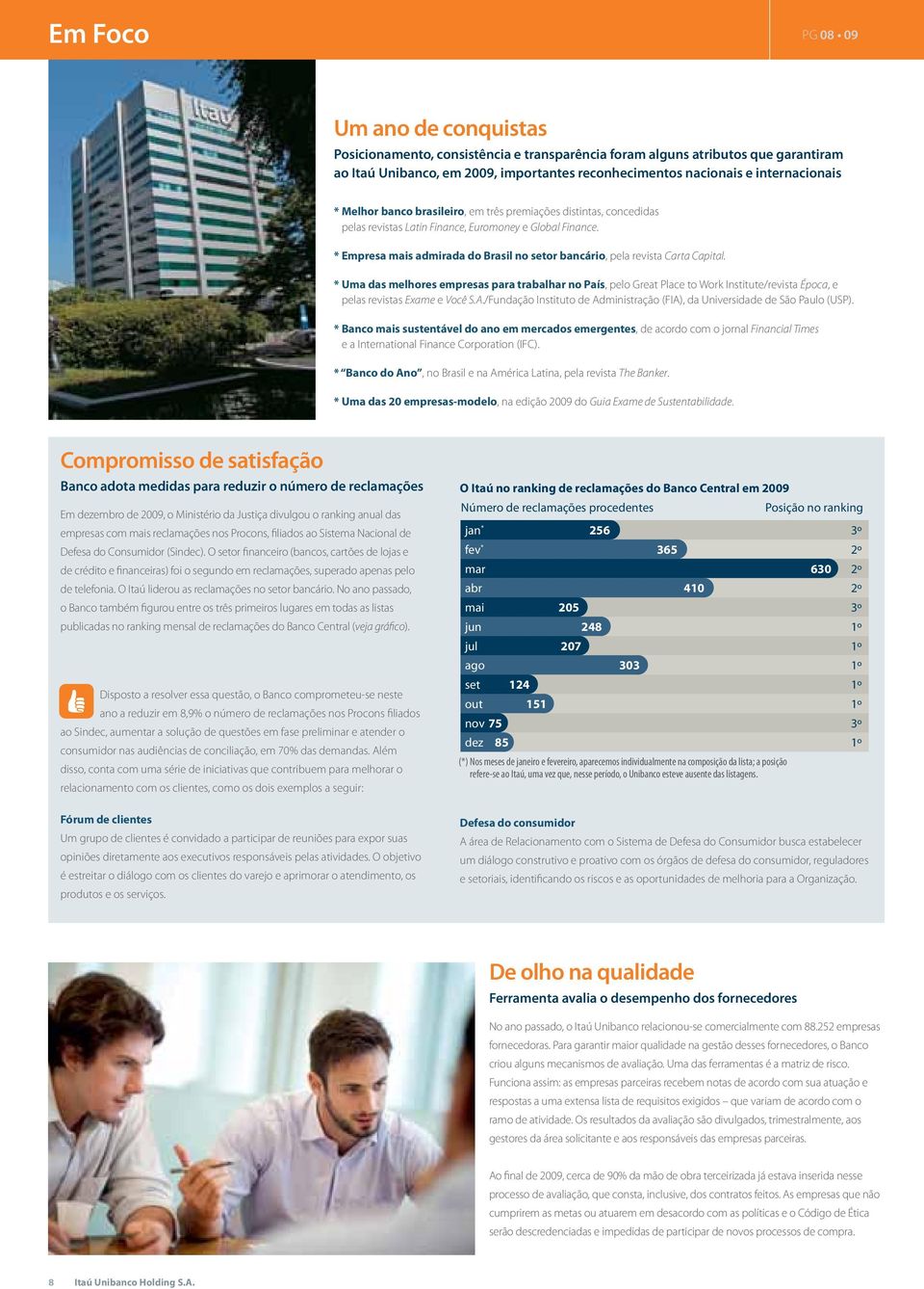 * Empresa mais admirada do Brasil no setor bancário, pela revista Carta Capital.