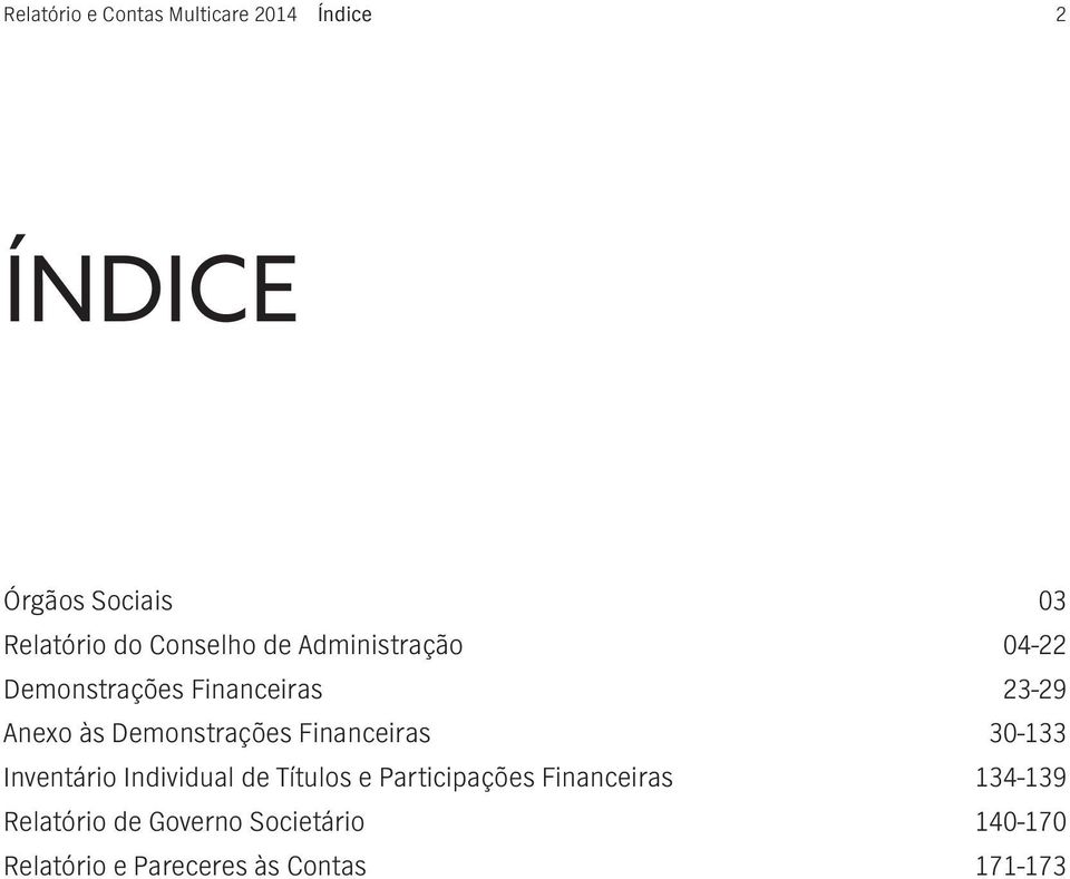 Financeiras Inventário Individual de Títulos e Participações Financeiras Relatório