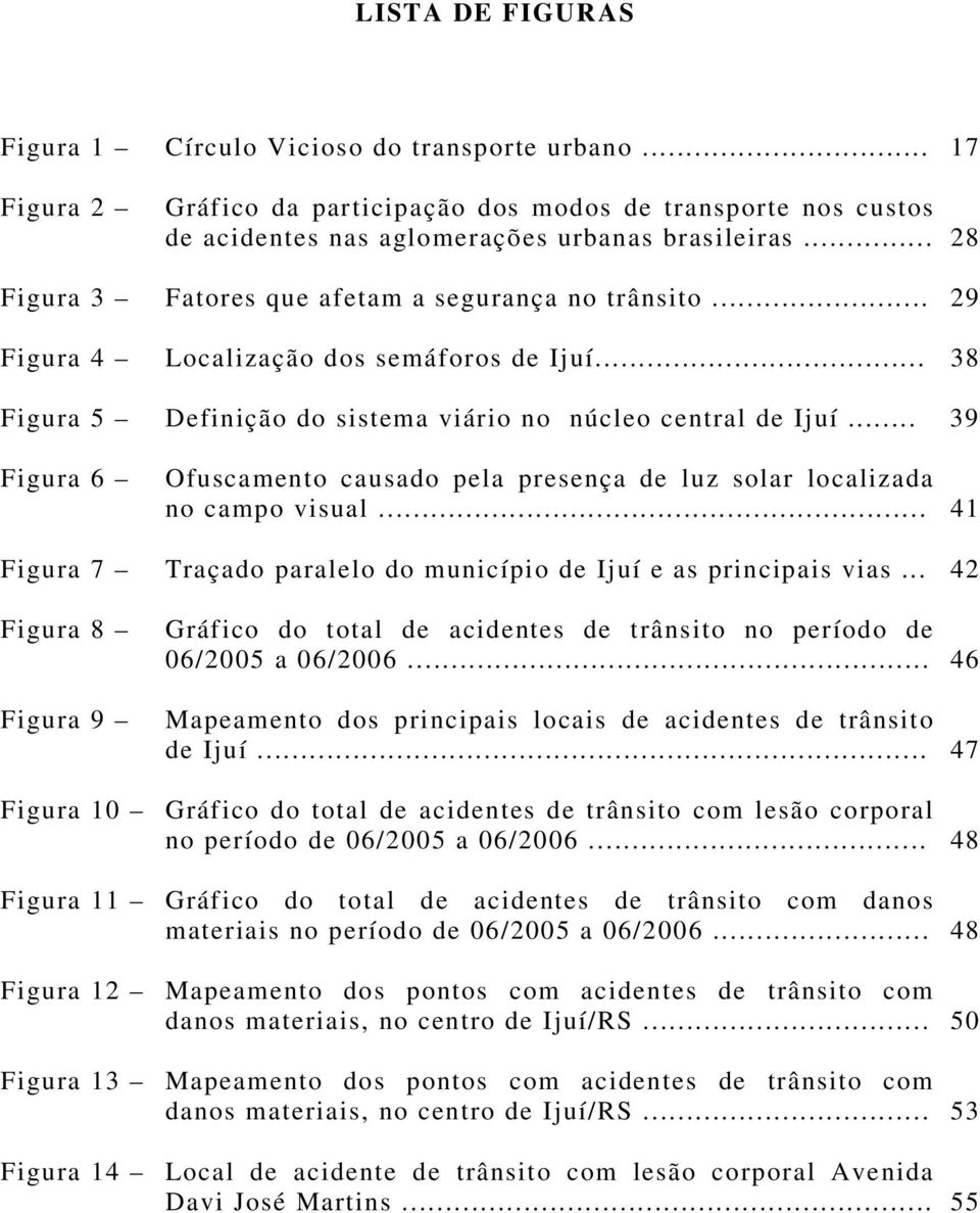 .. 39 Figura 6 Ofuscamento causado pela presença de luz solar localizada no campo visual... 41 Figura 7 Traçado paralelo do município de Ijuí e as principais vias.