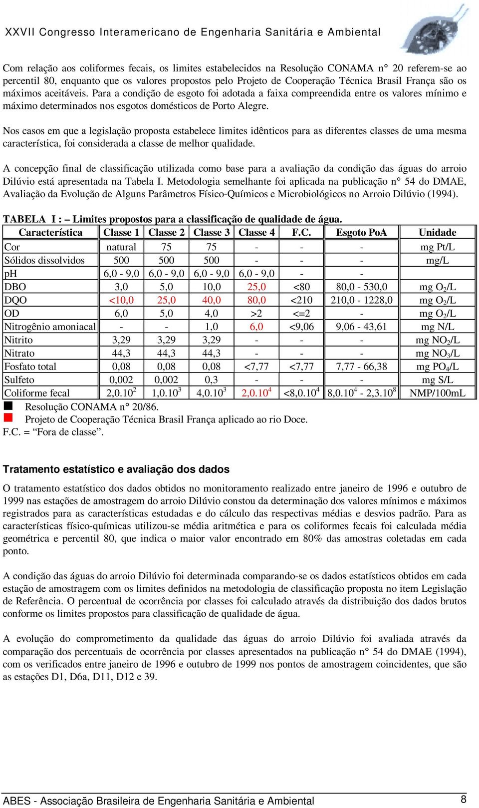 Nos casos em que a legislação proposta estabelece limites idênticos para as diferentes classes de uma mesma característica, foi considerada a classe de melhor qualidade.