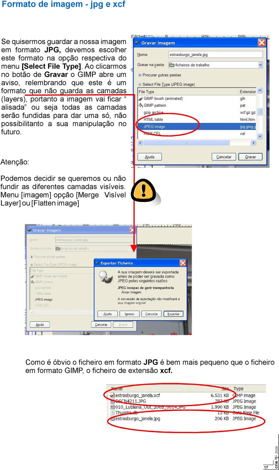 todas as camadas serão fundidas para dar uma só, não possibilitanto a sua manipulação no futuro.