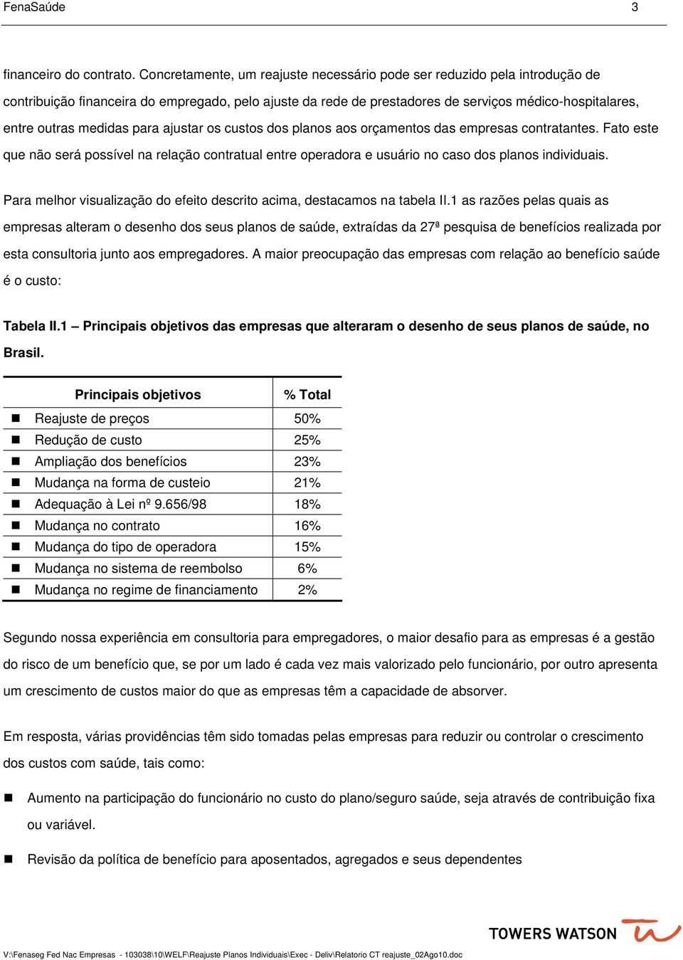 medidas para ajustar os custos dos planos aos orçamentos das empresas contratantes. Fato este que não será possível na relação contratual entre operadora e usuário no caso dos planos individuais.