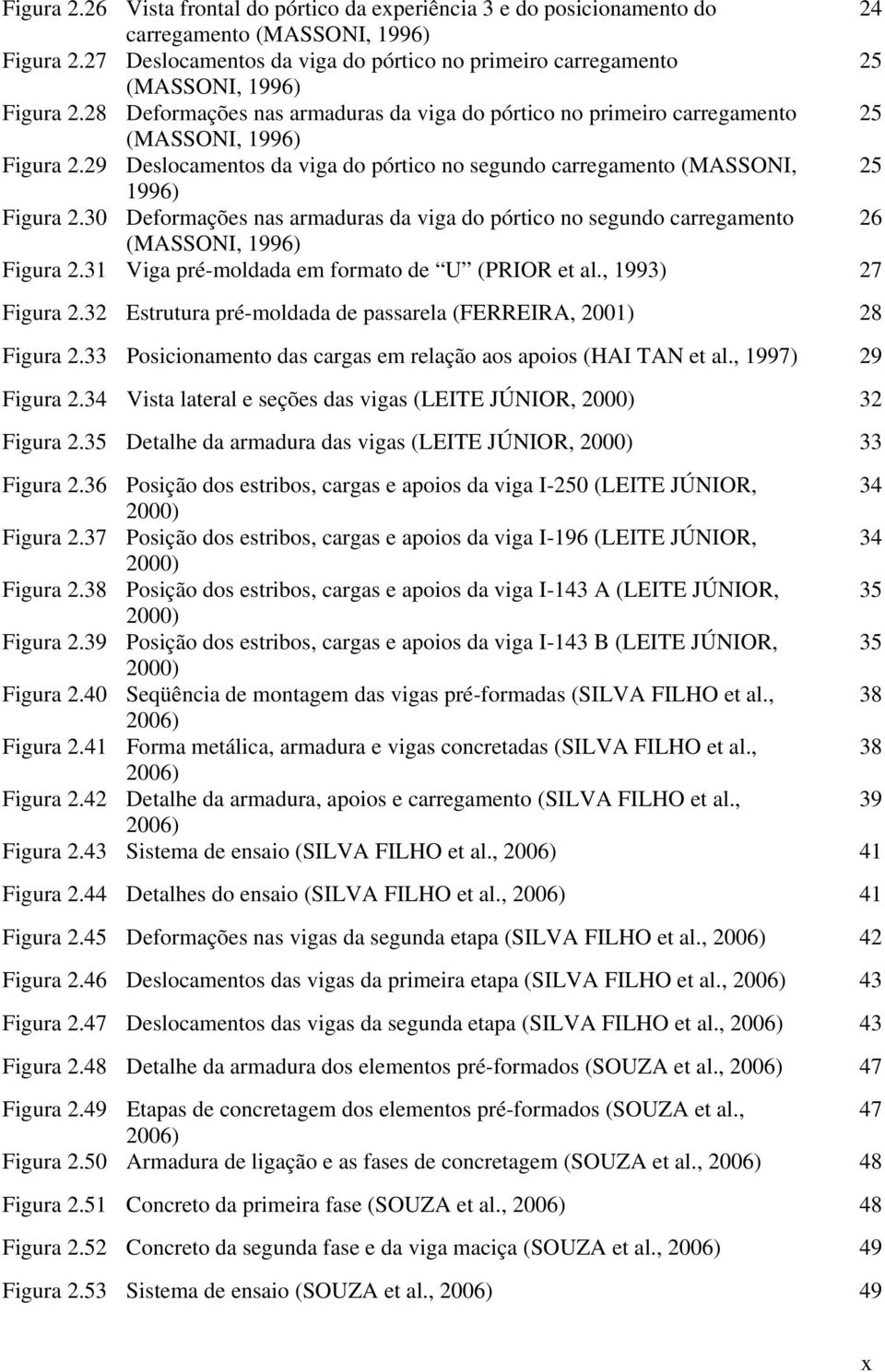 29 Deslocamentos da viga do pórtico no segundo carregamento (MASSONI, 25 1996) Figura 2.30 Deformações nas armaduras da viga do pórtico no segundo carregamento 26 (MASSONI, 1996) Figura 2.