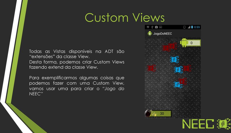 Desta forma, podemos criar Custom Views fazendo extend da  Para