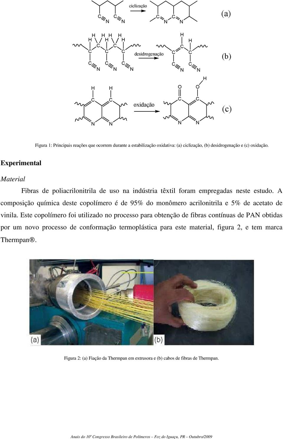 A composição química deste copolímero é de 95% do monômero acrilonitrila e 5% de acetato de vinila.