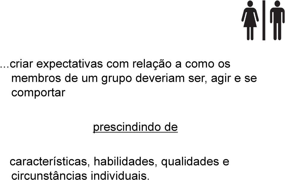 comportar prescindindo de características,