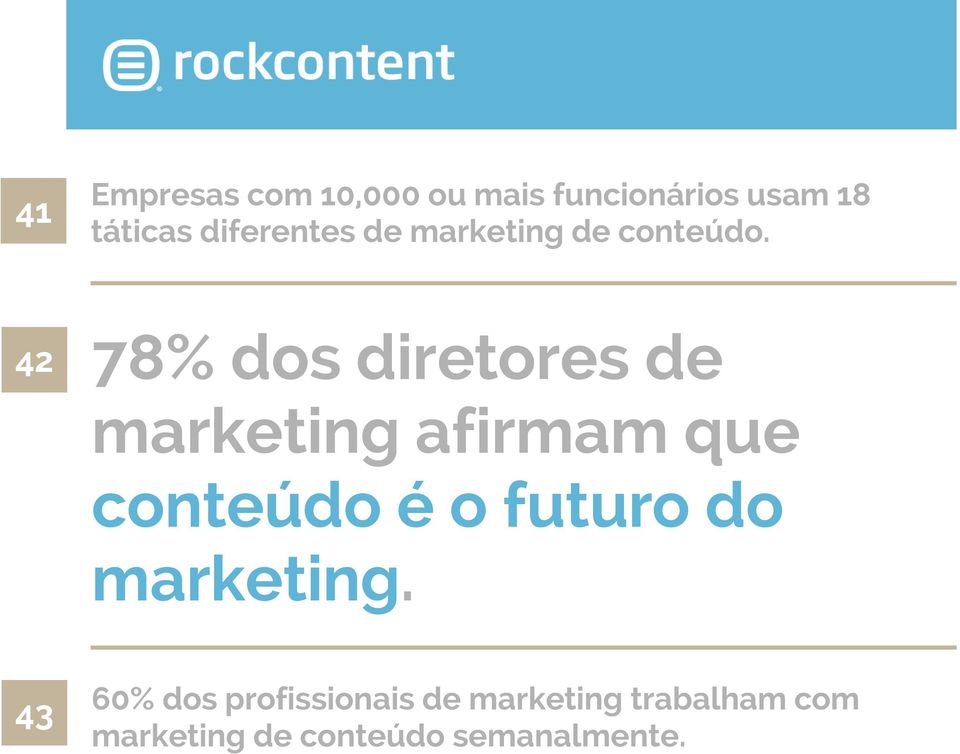 42 78% dos diretores de marketing afirmam que conteúdo é o futuro