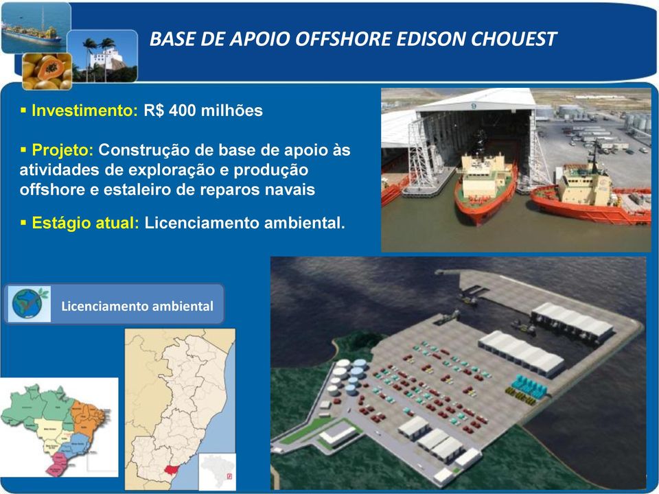 exploração e produção offshore e estaleiro de reparos navais