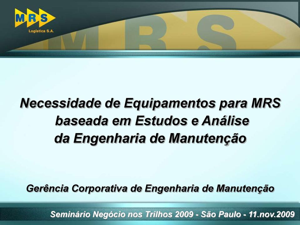 Gerência Corporativa de Engenharia de Manutenção