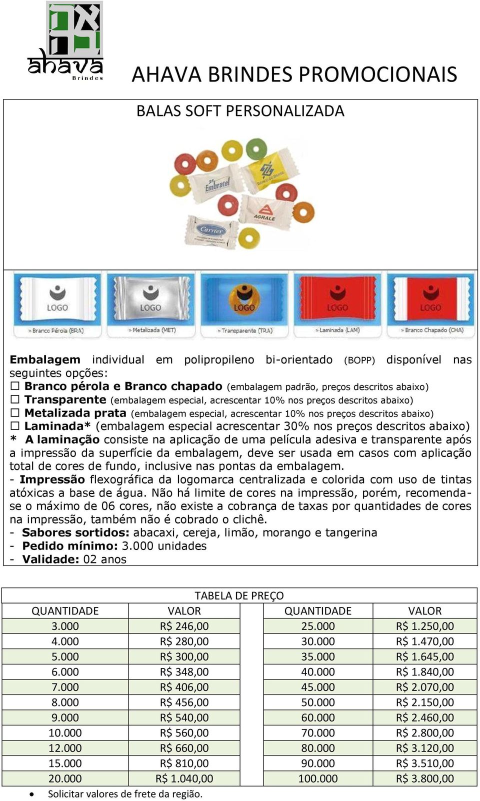 uma película adesiva e transparente após a impressão da superfície da embalagem, deve ser usada em casos com aplicação total de cores de fundo, inclusive nas pontas da embalagem.