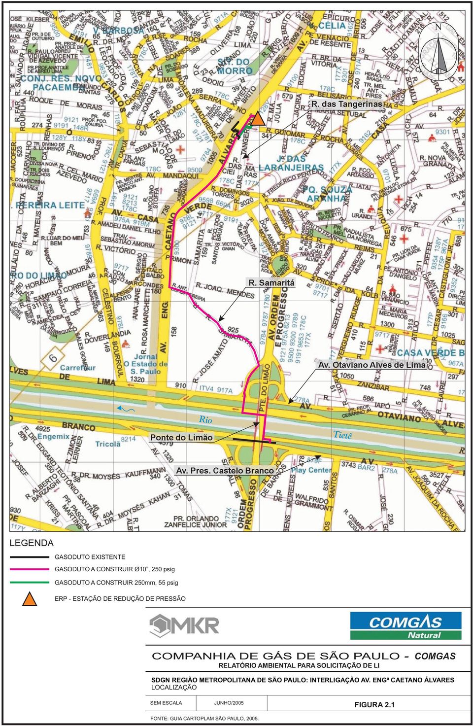 ERP - ESTAÇÃO DE REDUÇÃO DE PRESSÃO RELATÓRIO AMBIENTAL PARA SOLICITAÇÃO DE LI - COMGAS SDGN REGIÃO METROPOLITANA