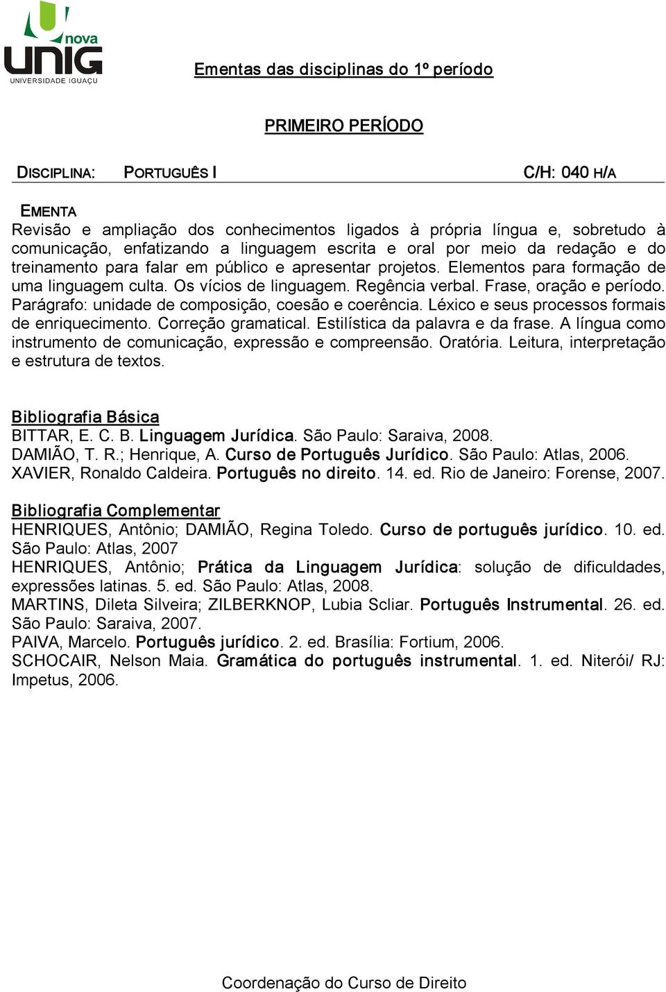 Frase, oração e período. Parágrafo: unidade de composição, coesão e coerência. Léxico e seus processos formais de enriquecimento. Correção gramatical. Estilística da palavra e da frase.