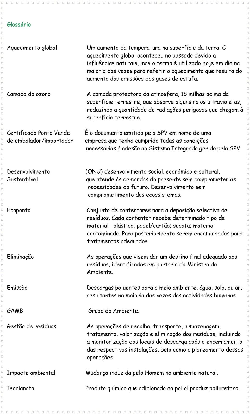 gases de estufa.