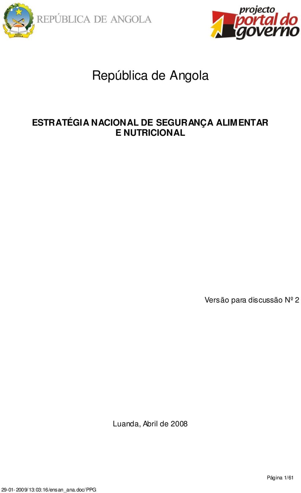 NUTRICIONAL Versão para discussão