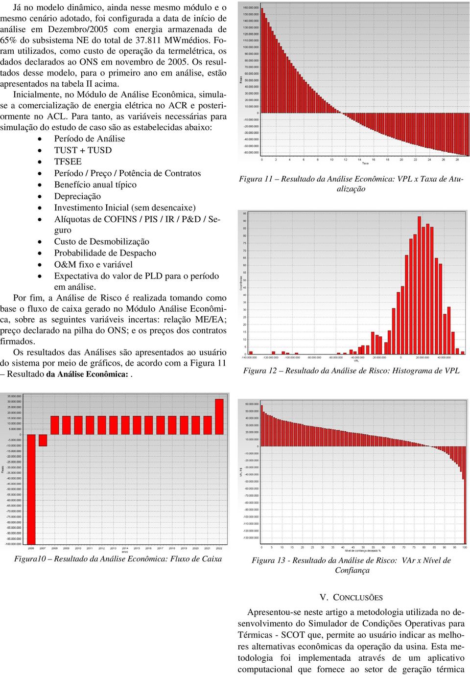 Os resultados desse modelo, para o primeiro ano em análise, estão apresentados na tabela II acima.