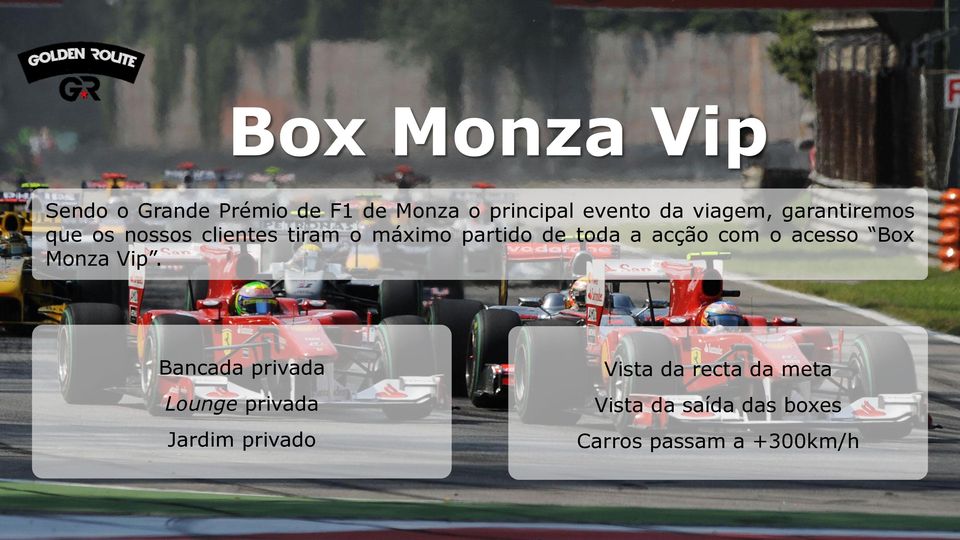 a acção com o acesso Box Monza Vip.