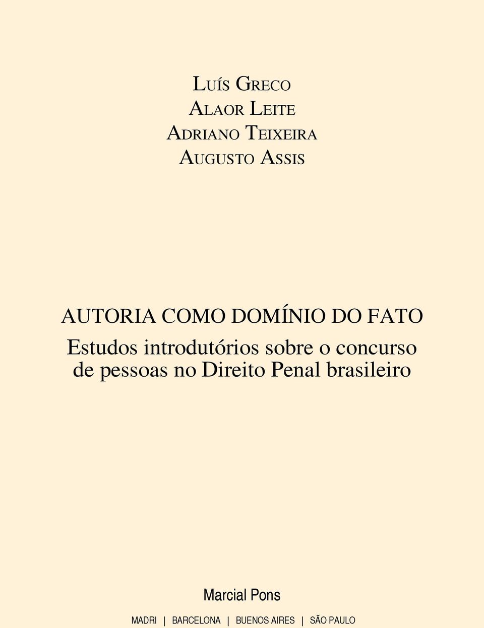 introdutórios sobre o concurso de pessoas no Direito